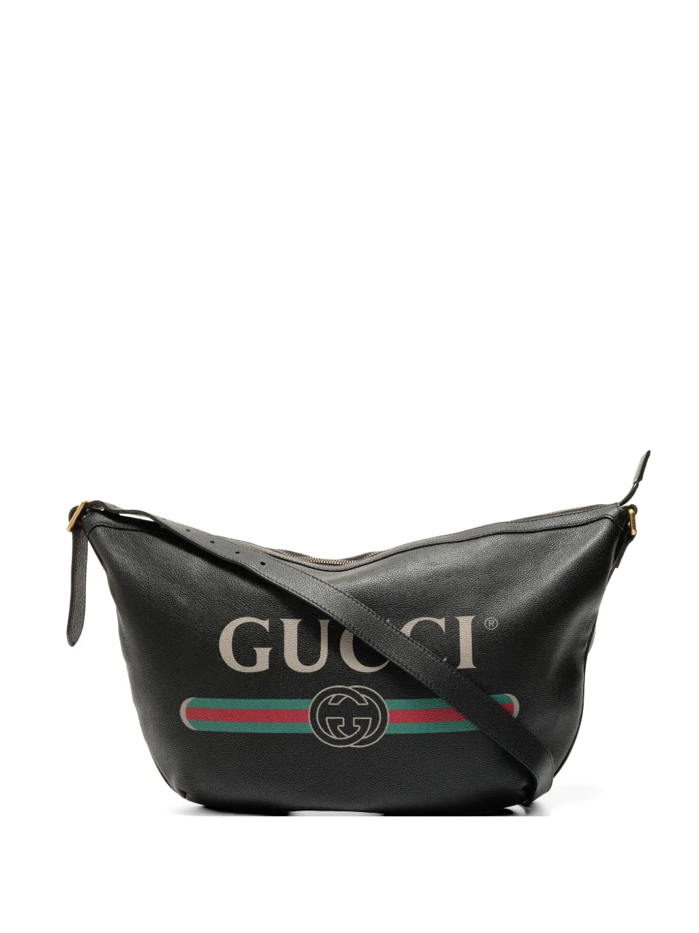 Gucci Pre-Owned 2010s half moon leather shoulder bag - Nero