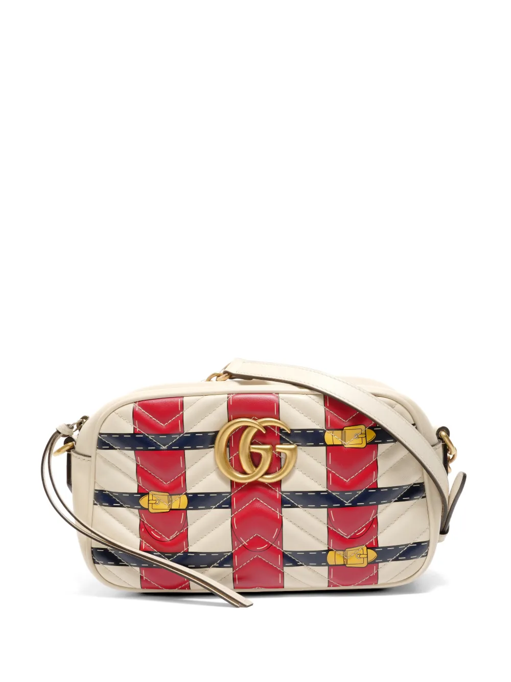 Gucci Pre-Owned 2010s marmont leather shoulder bag - Neutrals