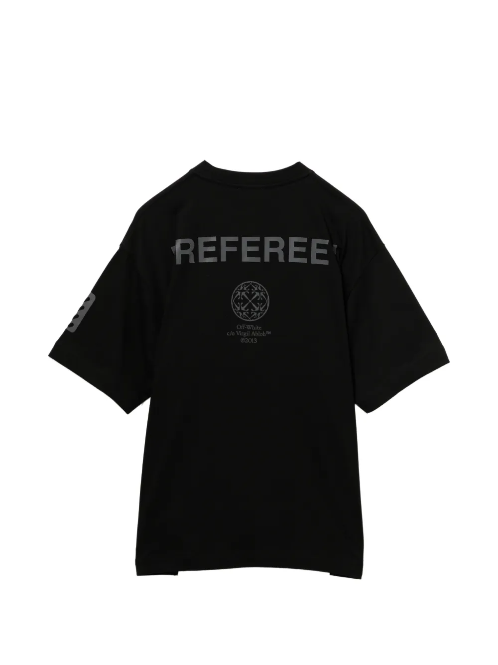 Off-White x Virgil Abloh logo-print T-shirt | Black | FARFETCH ZA