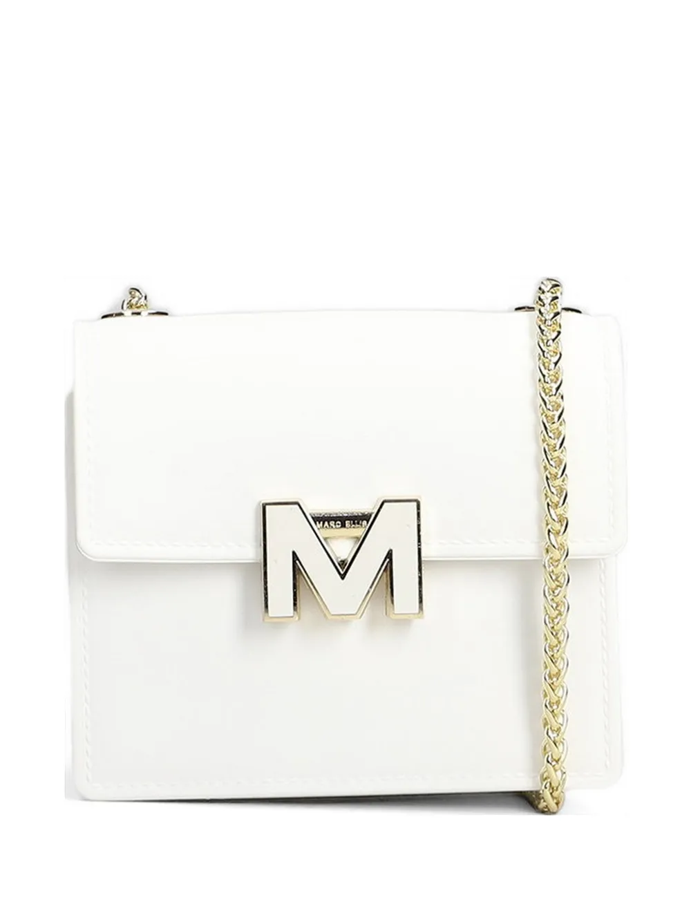 Marc Ellis Borsa mini con placca logo - Bianco