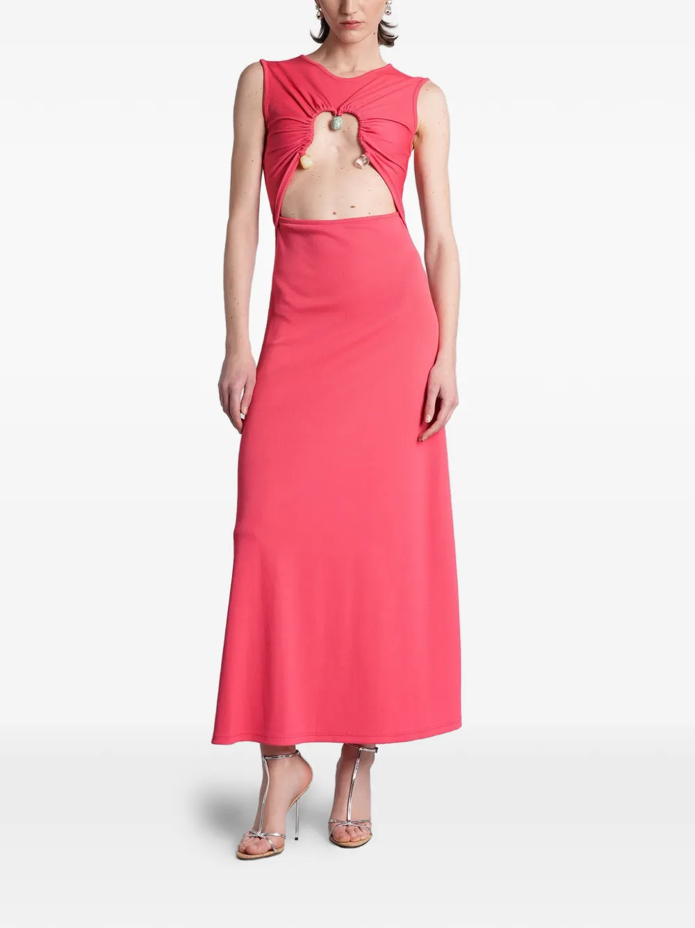 Christopher Esber Hiero stone-embellished cut-out maxi dress - Rosa