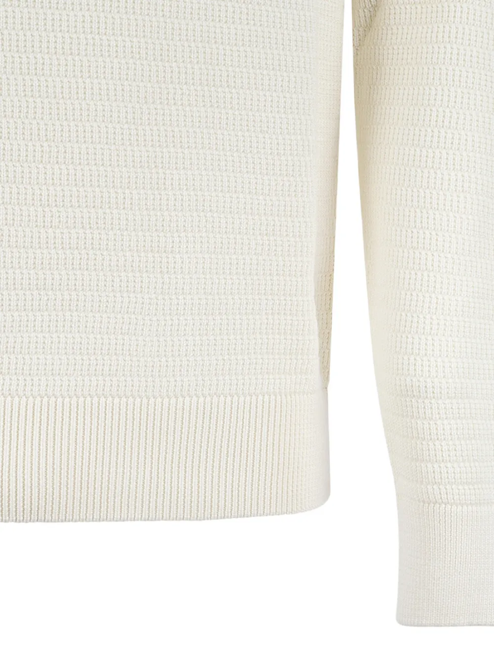 BOSS Trui met ronde hals en textuur Beige