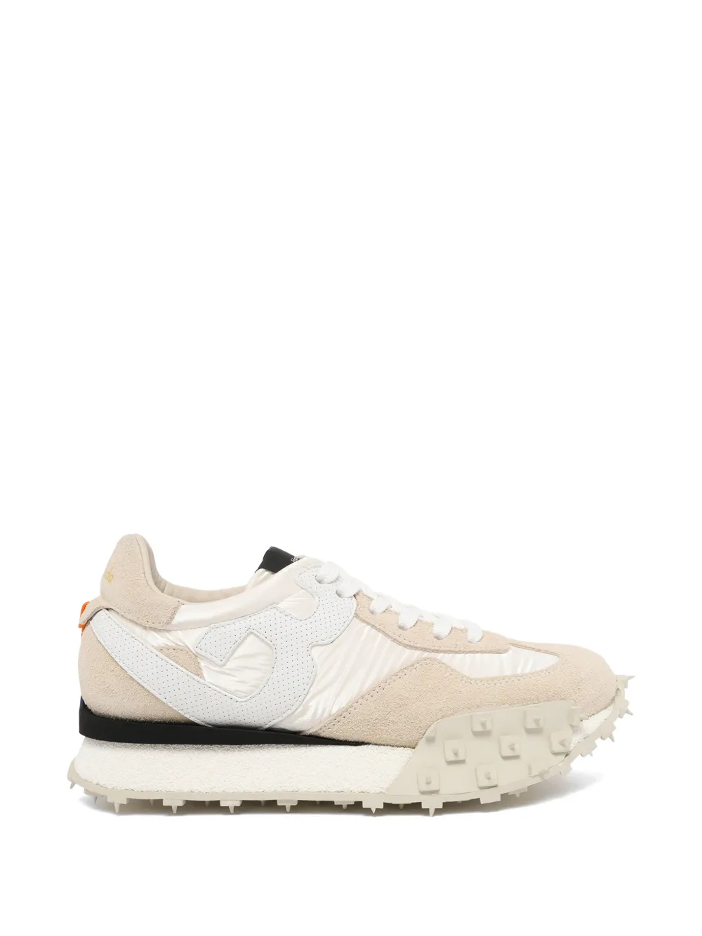 Barracuda suede-panelled spiked-sole sneakers Beige
