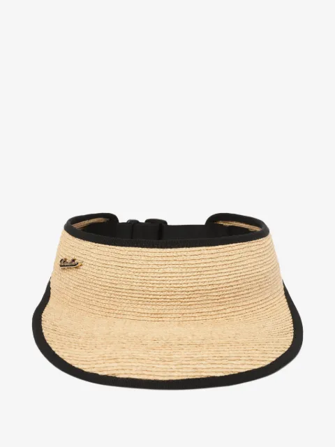 Borsalino Jenny logo-plaque straw visor