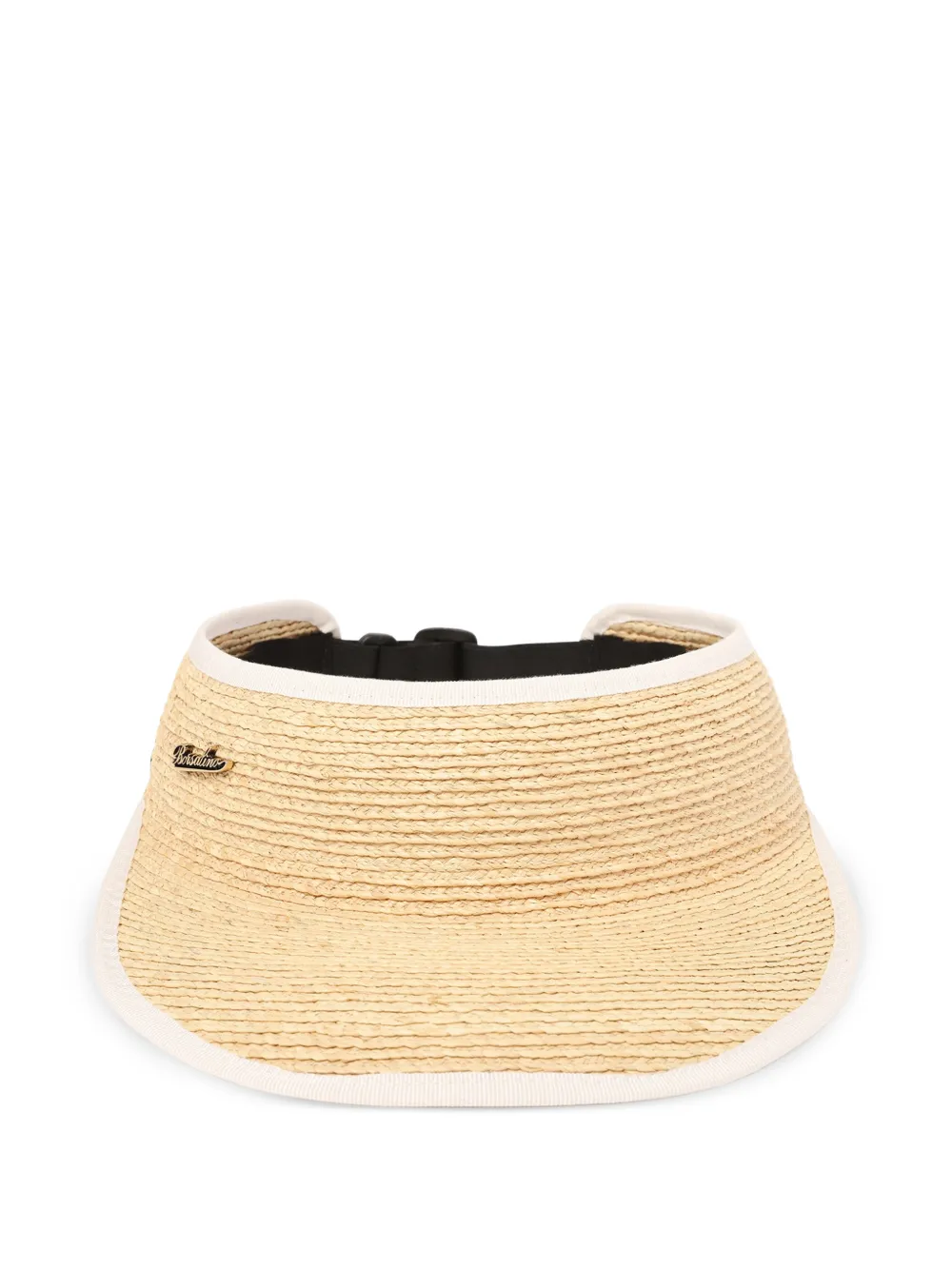 Borsalino Jenny woven straw visor - Toni neutri