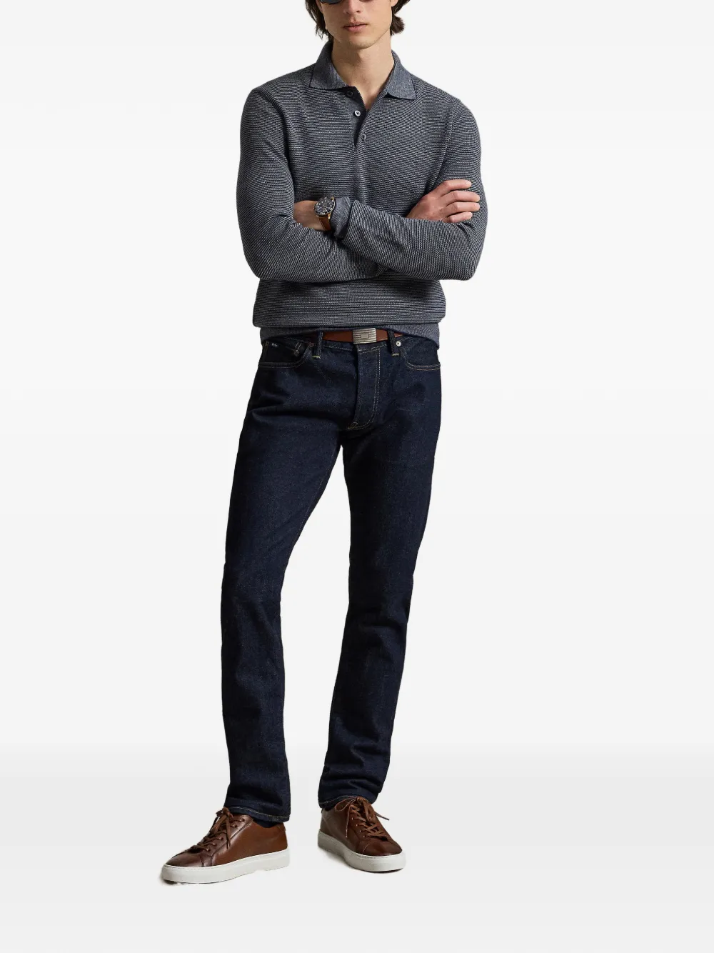 RLX Ralph Lauren Gestreept piqué poloshirt Blauw
