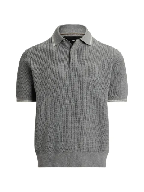 RLX Ralph Lauren Camisa polo em malha de algodão com textura waffle