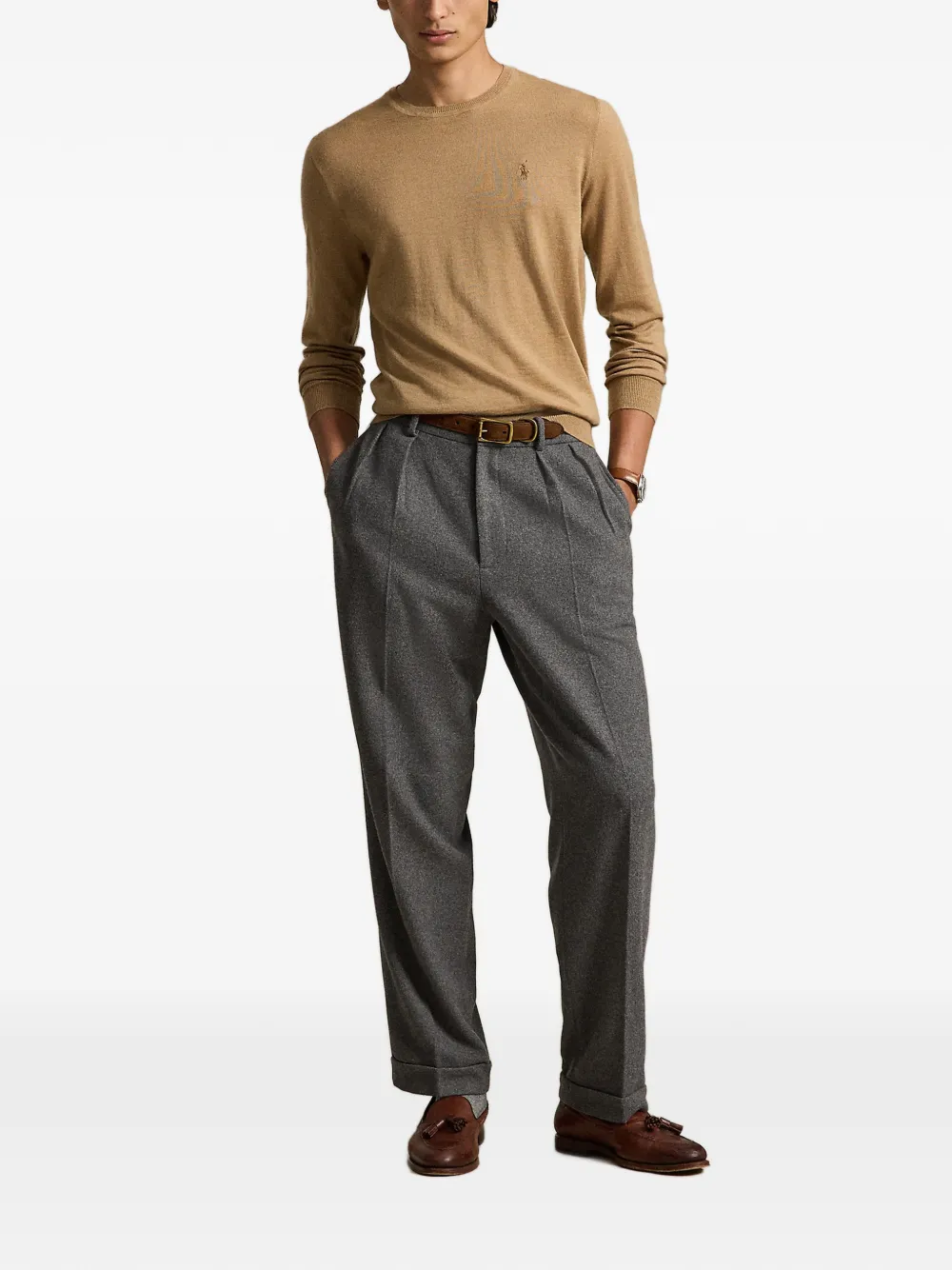 Polo Ralph Lauren Wollen trui met ronde hals Beige
