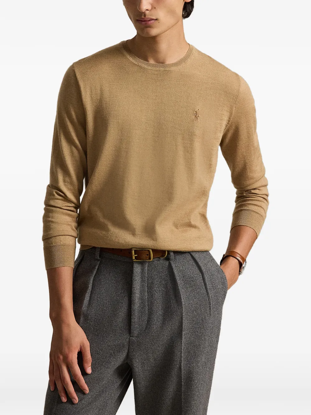 Polo Ralph Lauren Wollen trui met ronde hals Beige