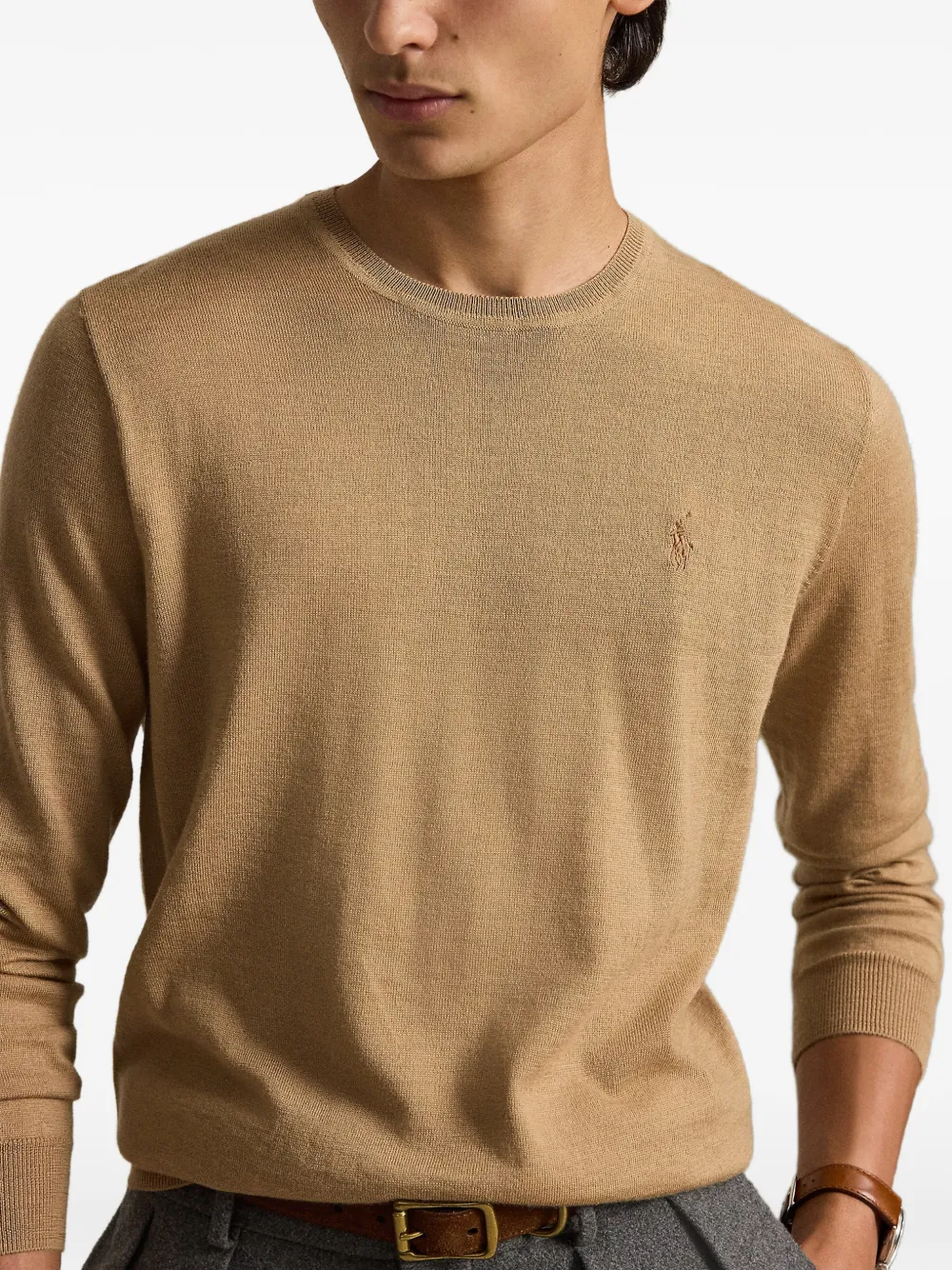 Polo Ralph Lauren Wollen trui met ronde hals Beige