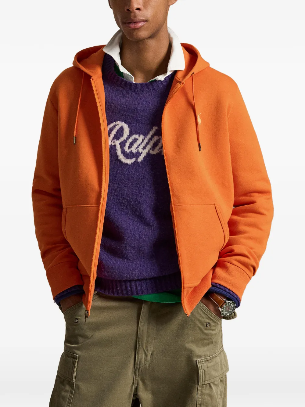 Polo Ralph Lauren Hoodie met borduurwerk Oranje