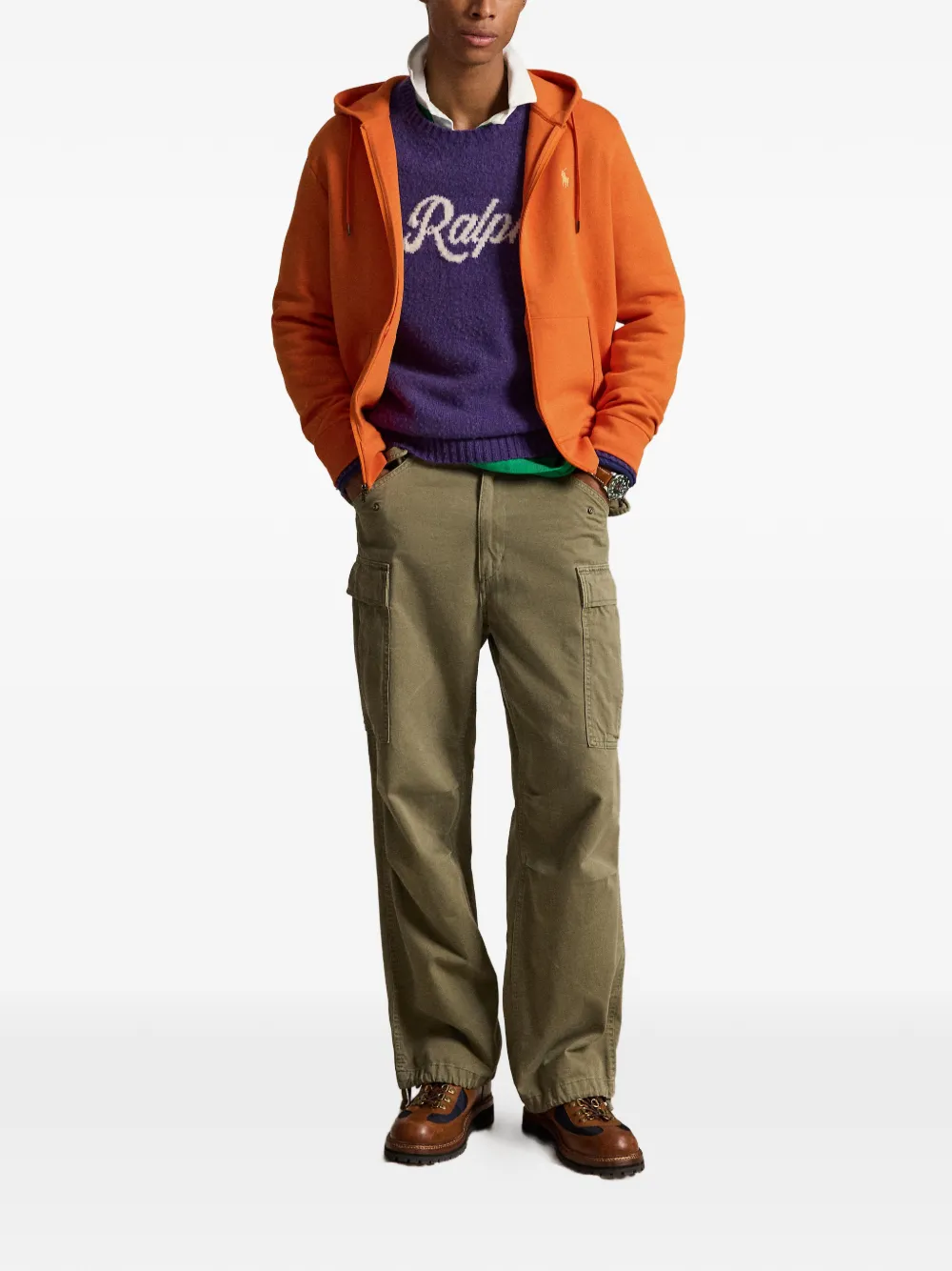 Polo Ralph Lauren Hoodie met borduurwerk Oranje