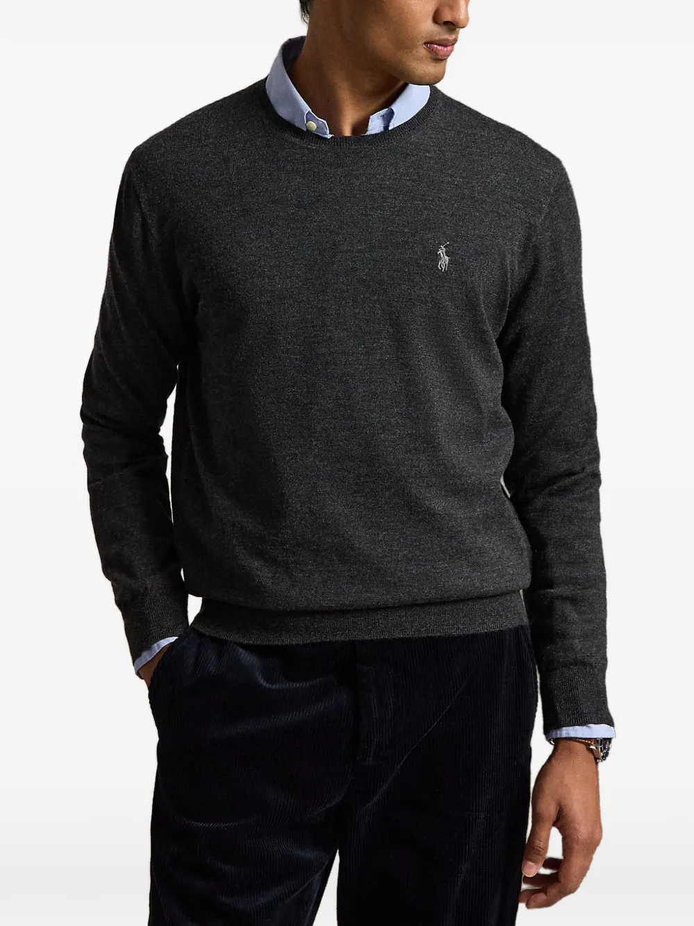 Polo Ralph Lauren Wollen trui met ronde hals Grijs
