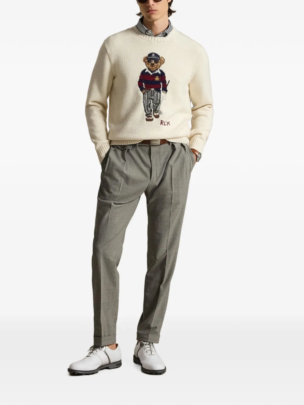 RLX Ralph Lauren Polo Bear Performance trui Beige