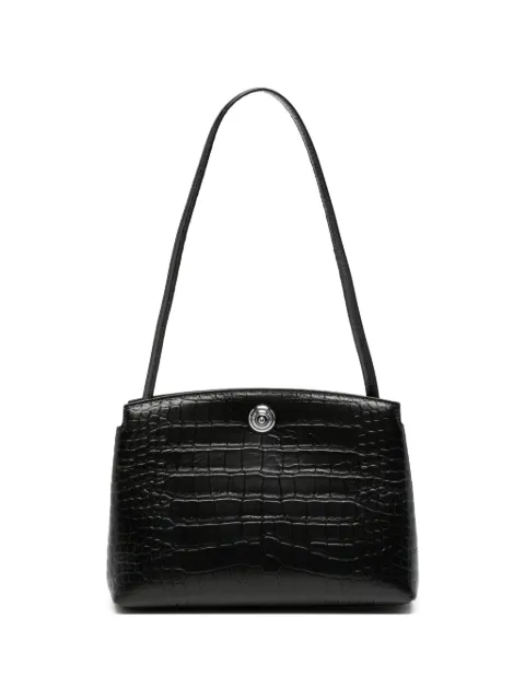Liffner croc-embossed push-lock shoulder bag
