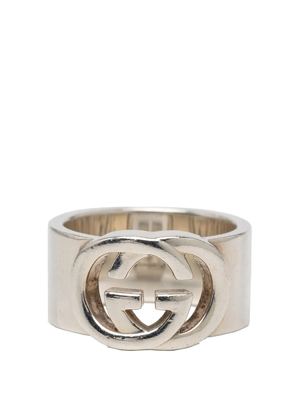 Gucci Pre-Owned 2000-2015 Sterling Silver Interlocking G ring - Argento