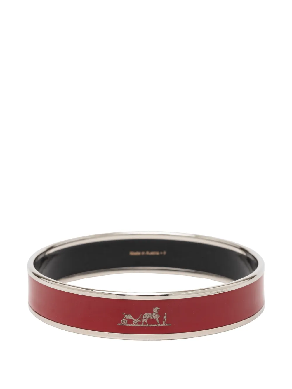 Hermès Pre-owned Pulsera Narrow Caleche Enamel Bangle 62 1990-2015 - Rojo 