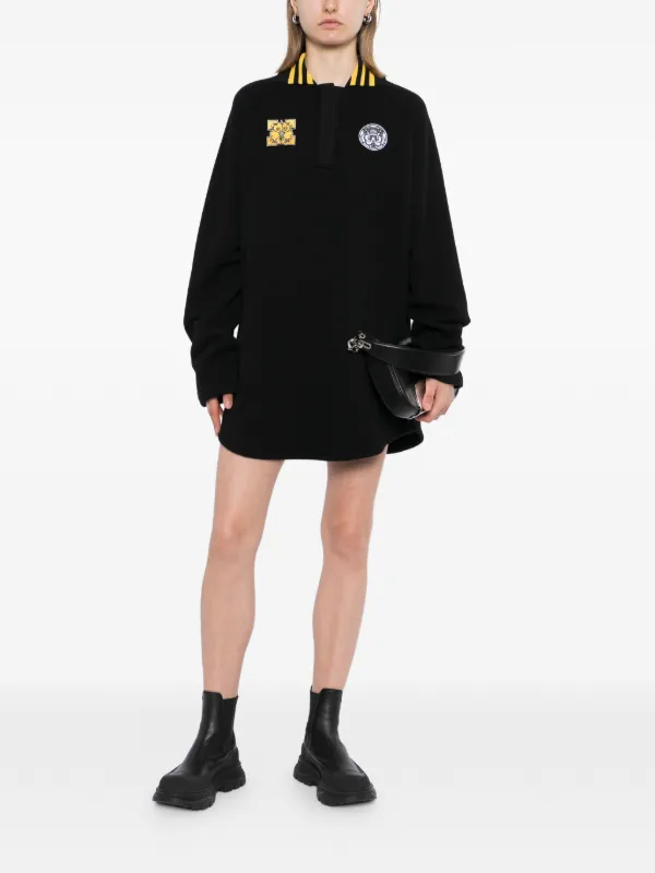 Off-White スポーティ ポロ スウェットワンピース | ブラック