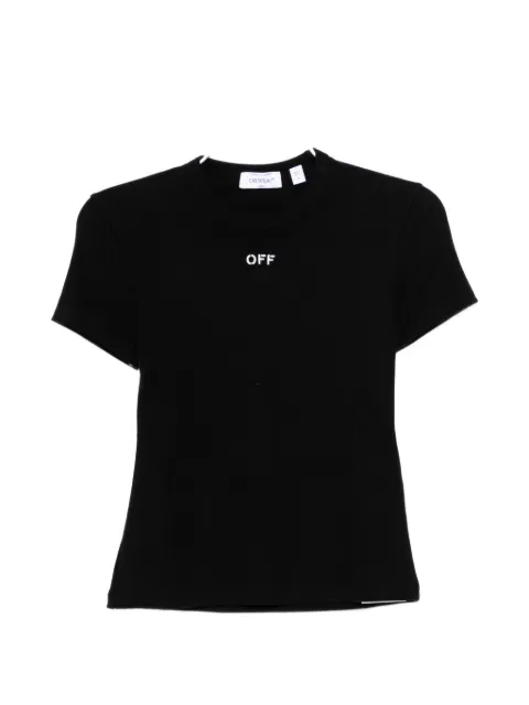 Off-White off stamp ribbed T-shirt