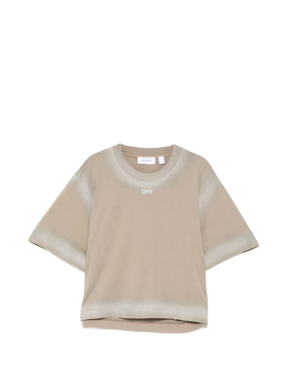 Off-White spray-effect logo stamped T-shirt - Toni neutri