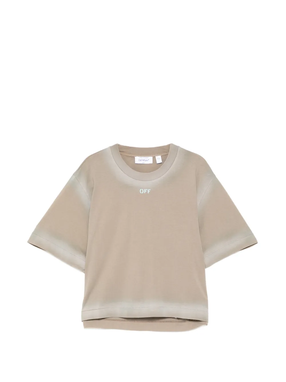 Off-White spray-effect logo stamped T-shirt - Toni neutri