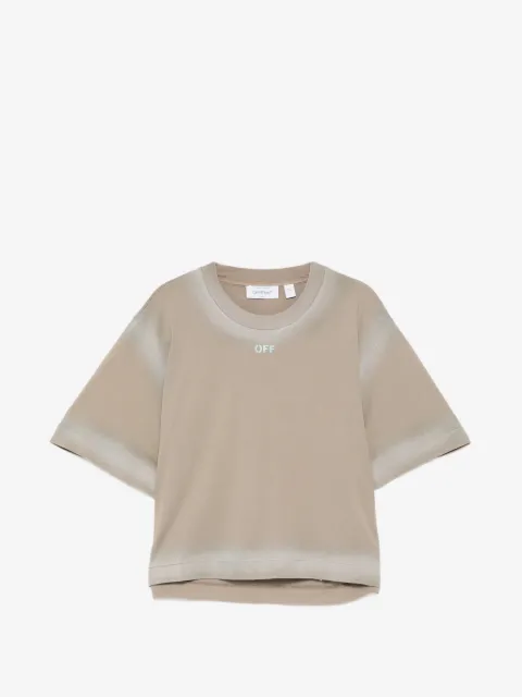 Off-White spray-effect logo stamped T-shirt