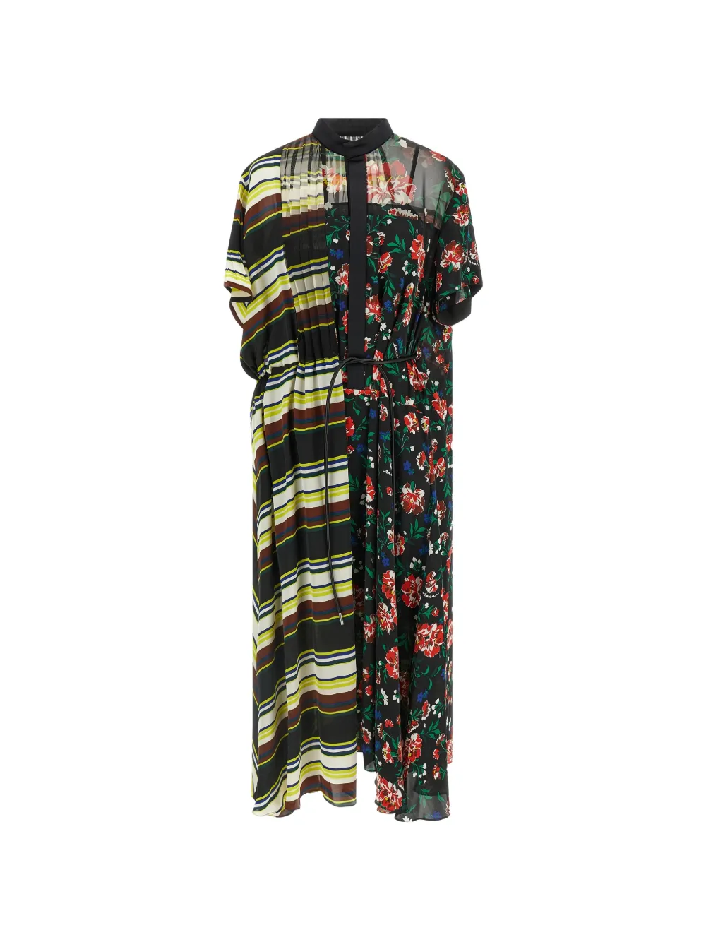 sacai polo-collar dress - Nero