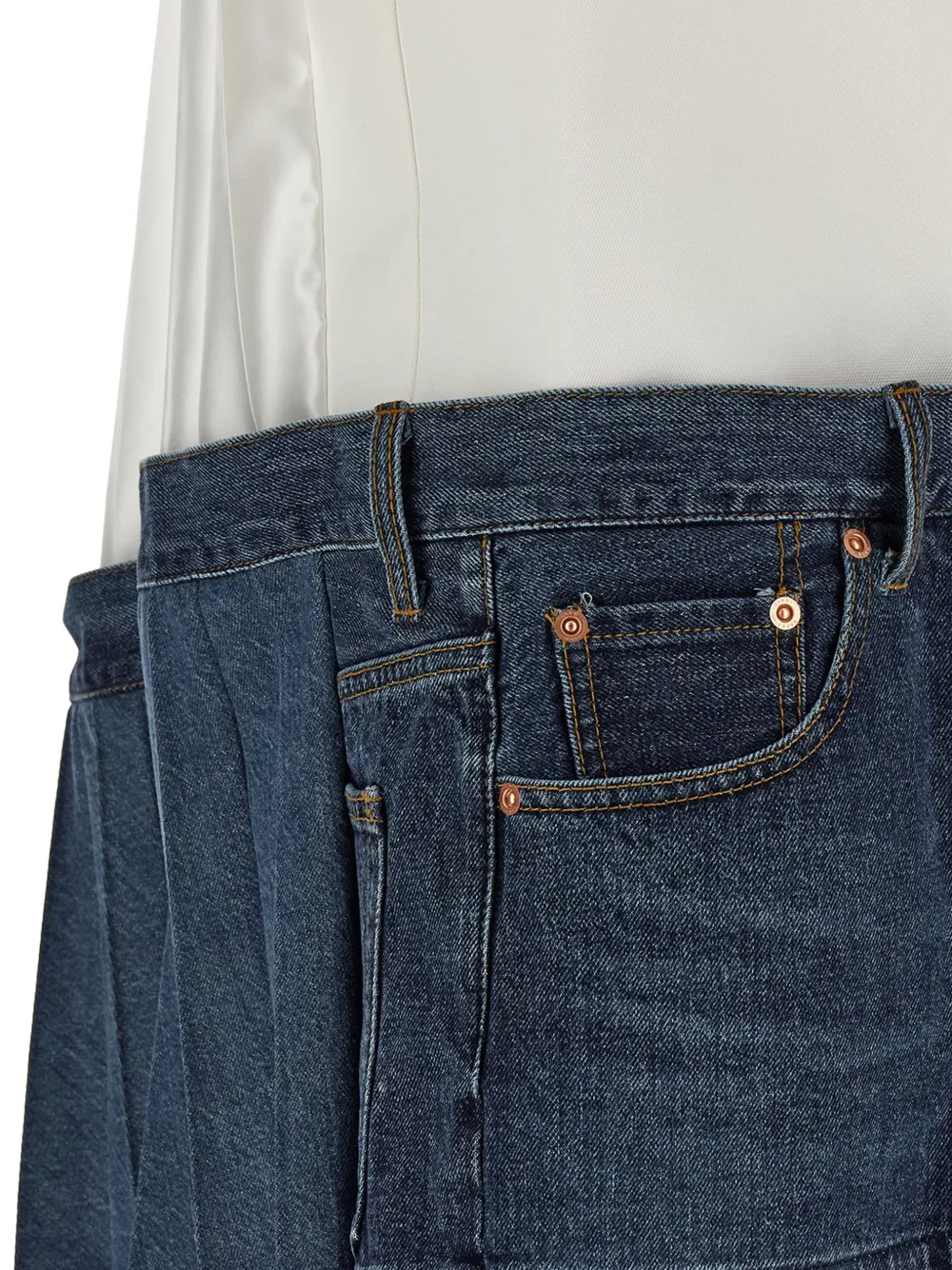 sacai Spijkerjurk Wit