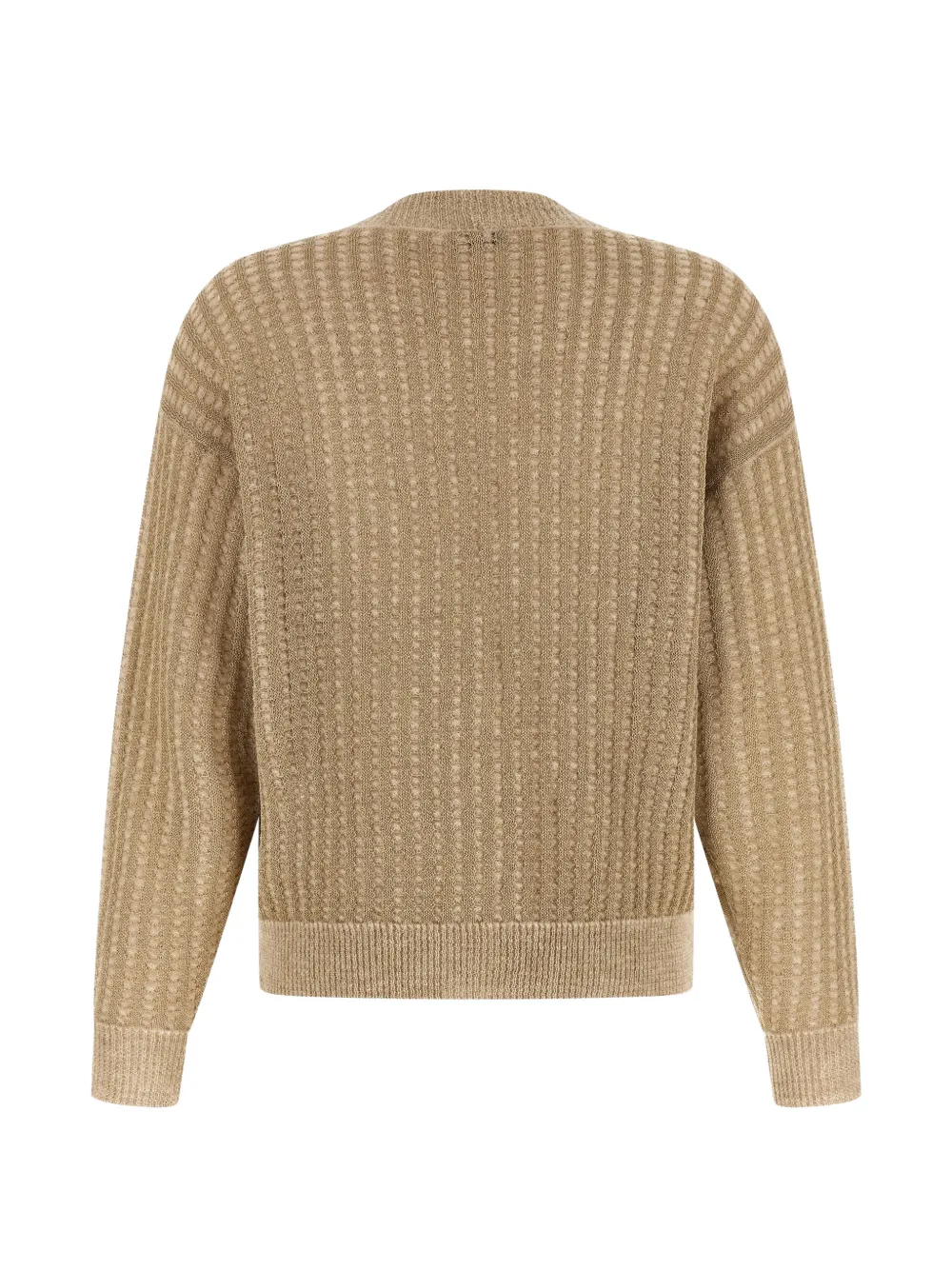 Peserico Lamé vest met wafel-patroon Beige