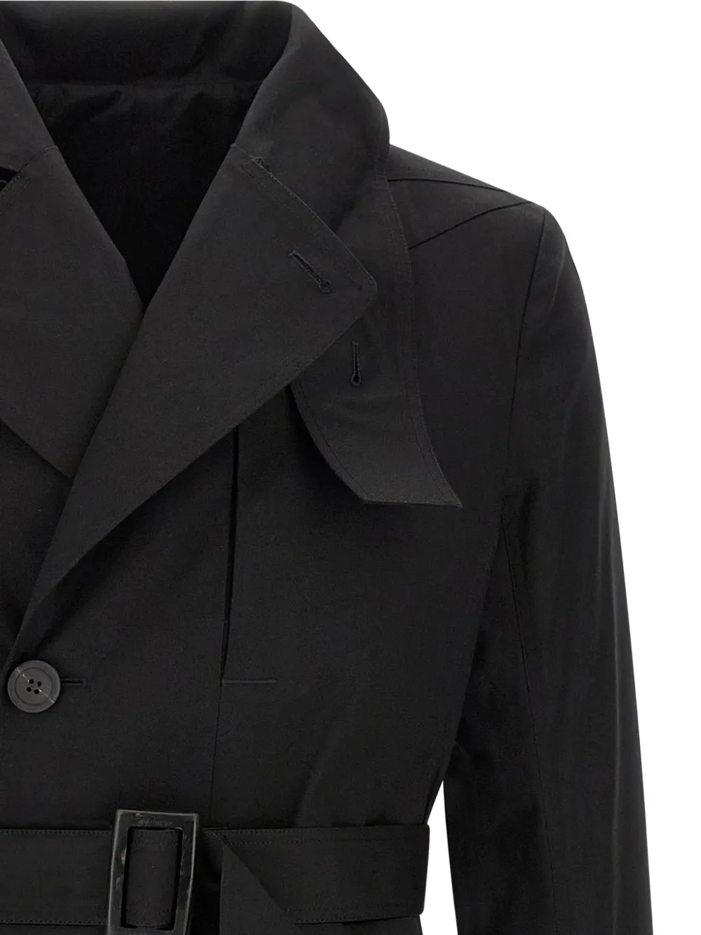 Rick Owens Mastodon jas met dubbele rij knopen Zwart
