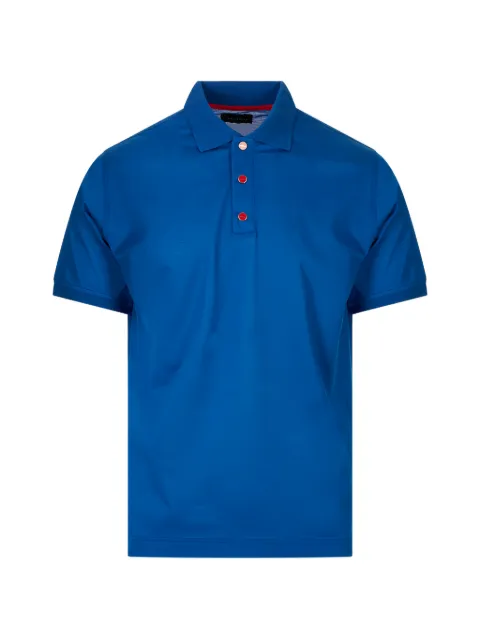 Kiton logo-button polo shirt