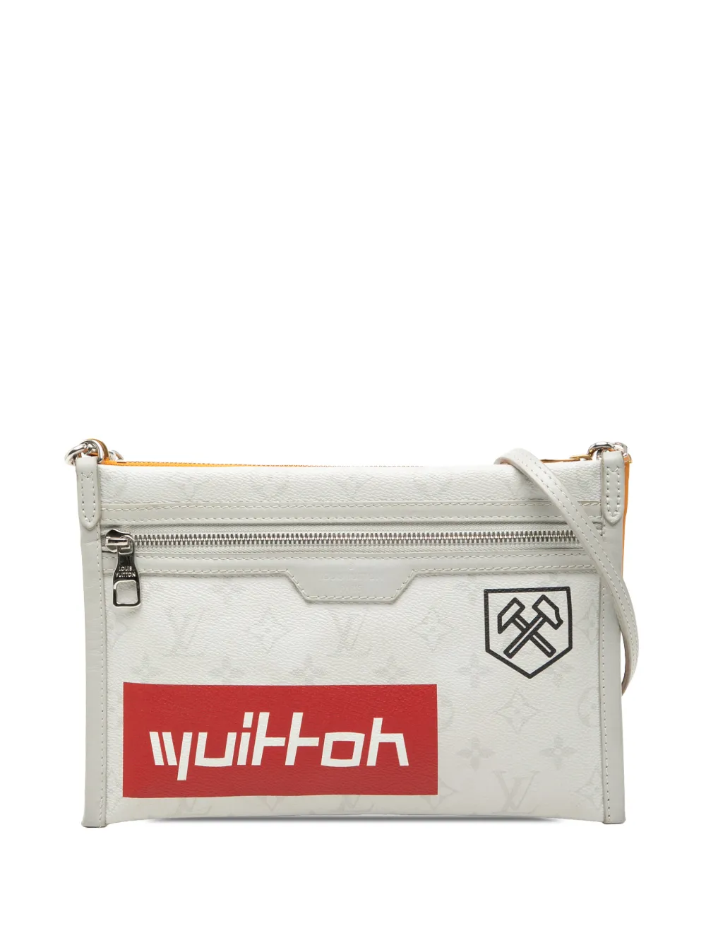 Louis Vuitton Pre-Owned 2019 Monogram Double Flat Kuriertasche - Grau