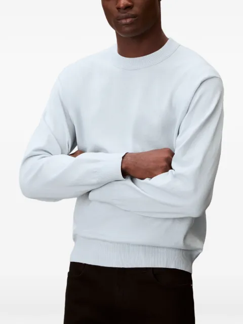 Calvin Klein logo-embroidered ribbed-trim sweater