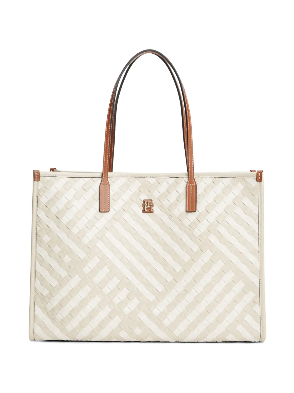 Tommy Hilfiger logo-plaque tote bag - Neutrals