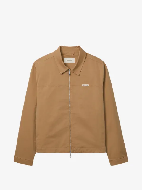 Calvin Klein logo-patch zip-up jacket