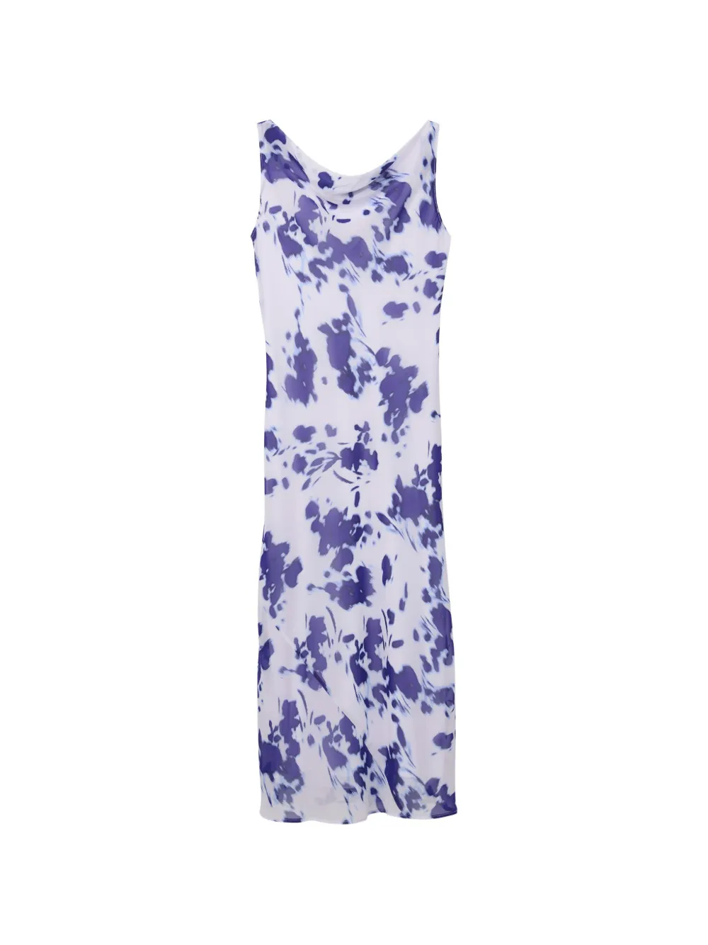 Calvin Klein floral-print cowl-neck dress - Bianco