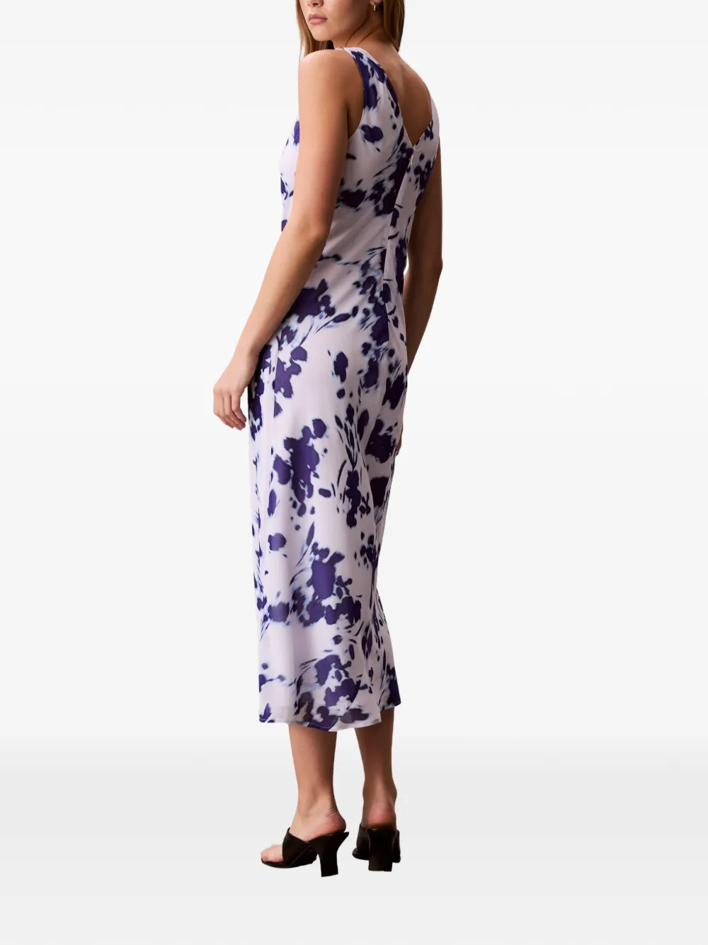 Calvin Klein Mouwloze midi-jurk Wit