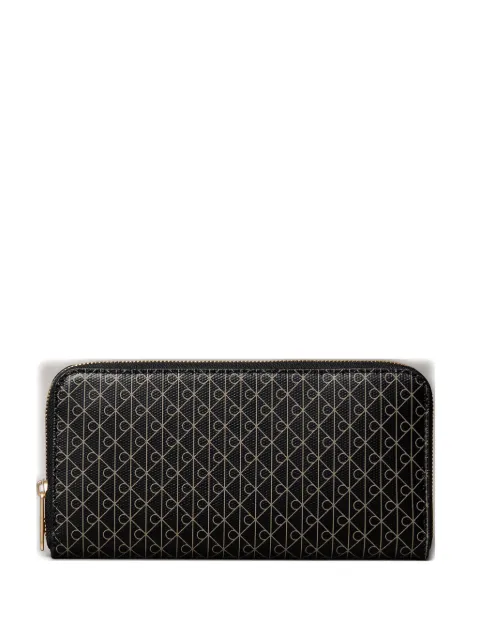 Calvin Klein monogram-print zip-around wallet