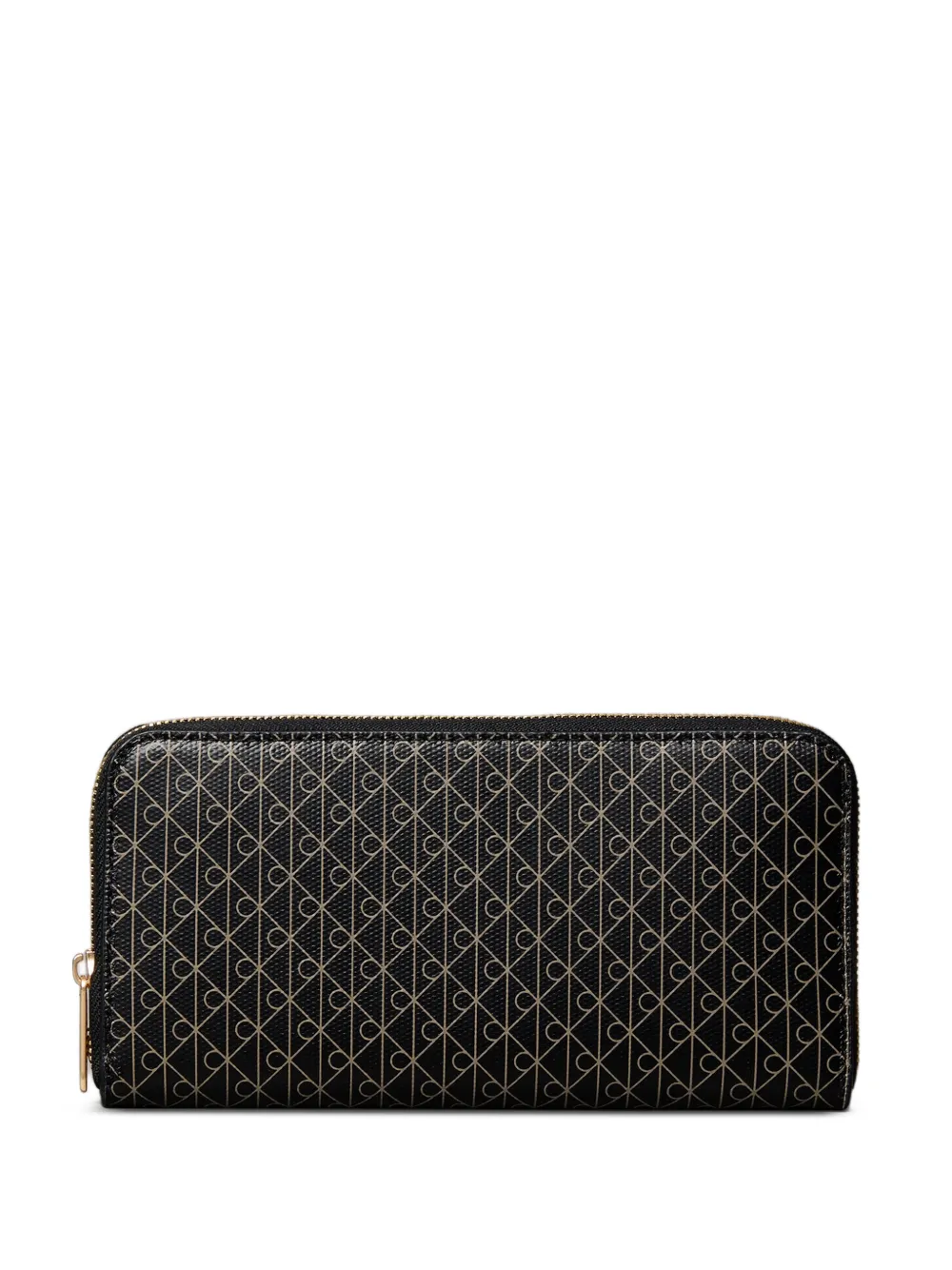 Calvin Klein monogram-print zip-around wallet - Nero