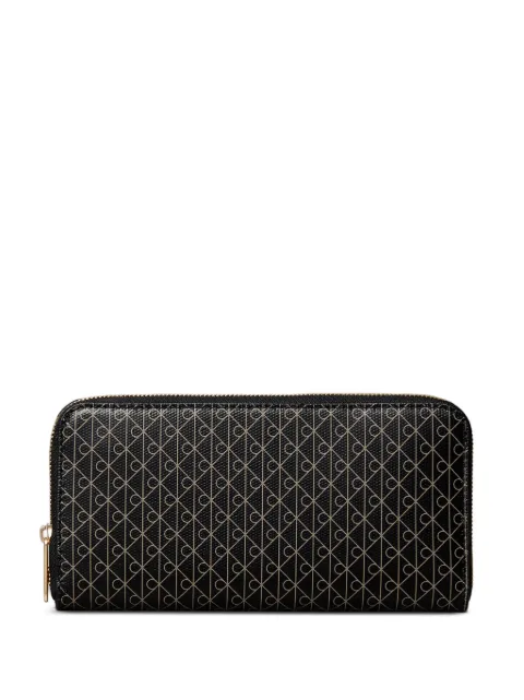 Calvin Klein monogram-print zip-around wallet