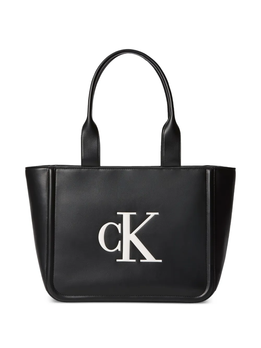 Calvin Klein embossed-logo tote bag - Schwarz