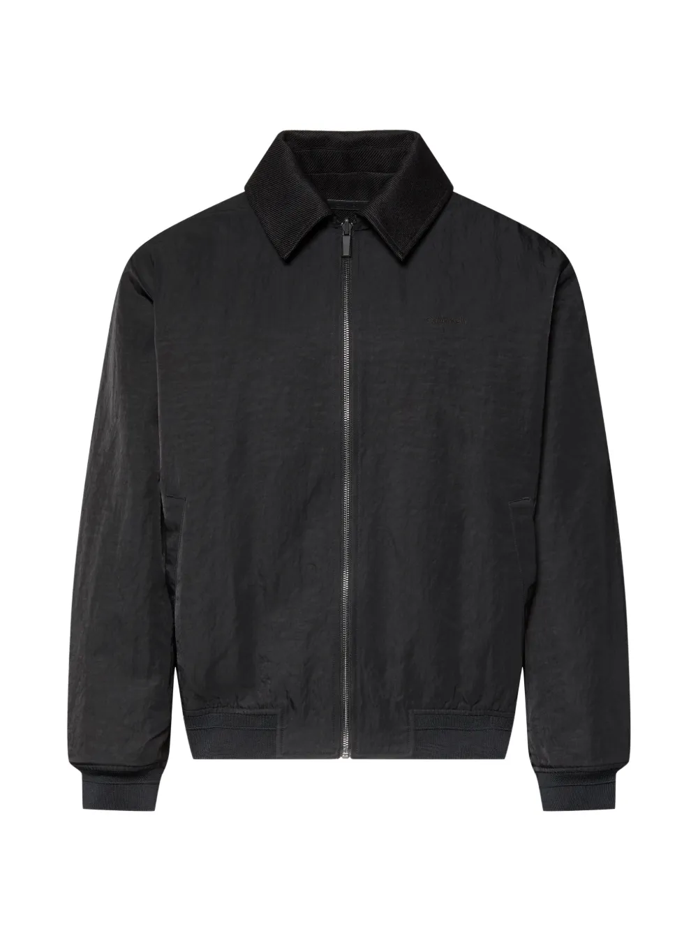 Calvin Klein logo-embroidered zip-up jacket - Nero