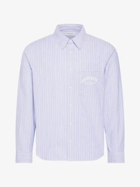 Calvin Klein vertical-stripe logo-print shirt