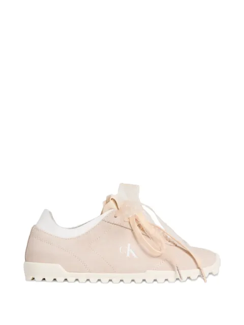 Calvin Klein ribbon-lace suede sneakers
