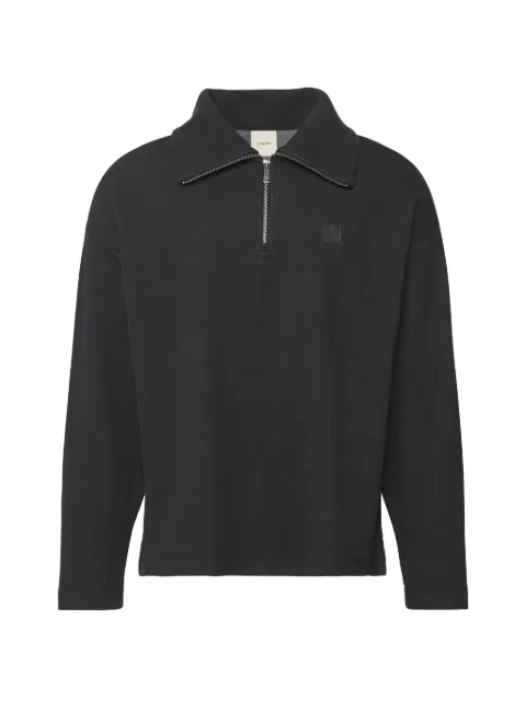 Calvin Klein quarter-zip logo-patch sweater