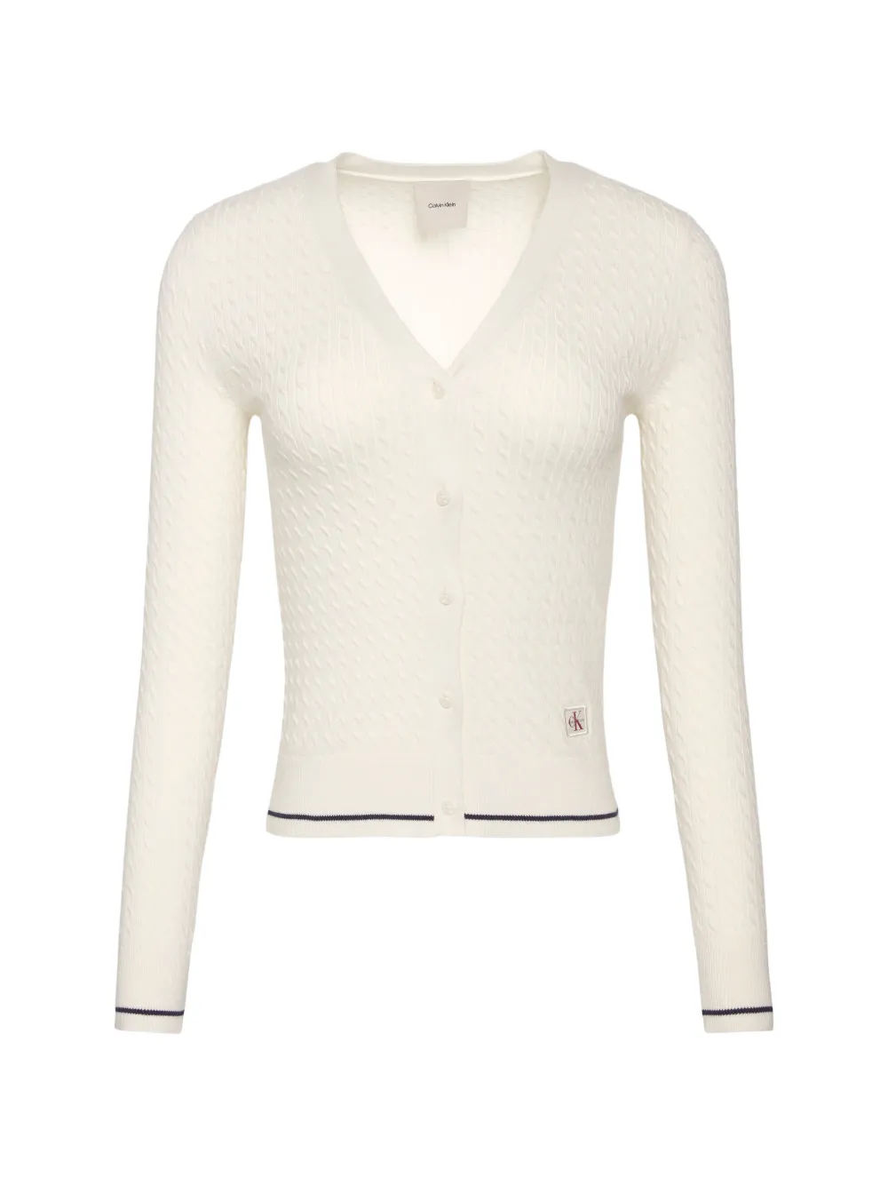 Calvin Klein cable-knit cardigan - Bianco