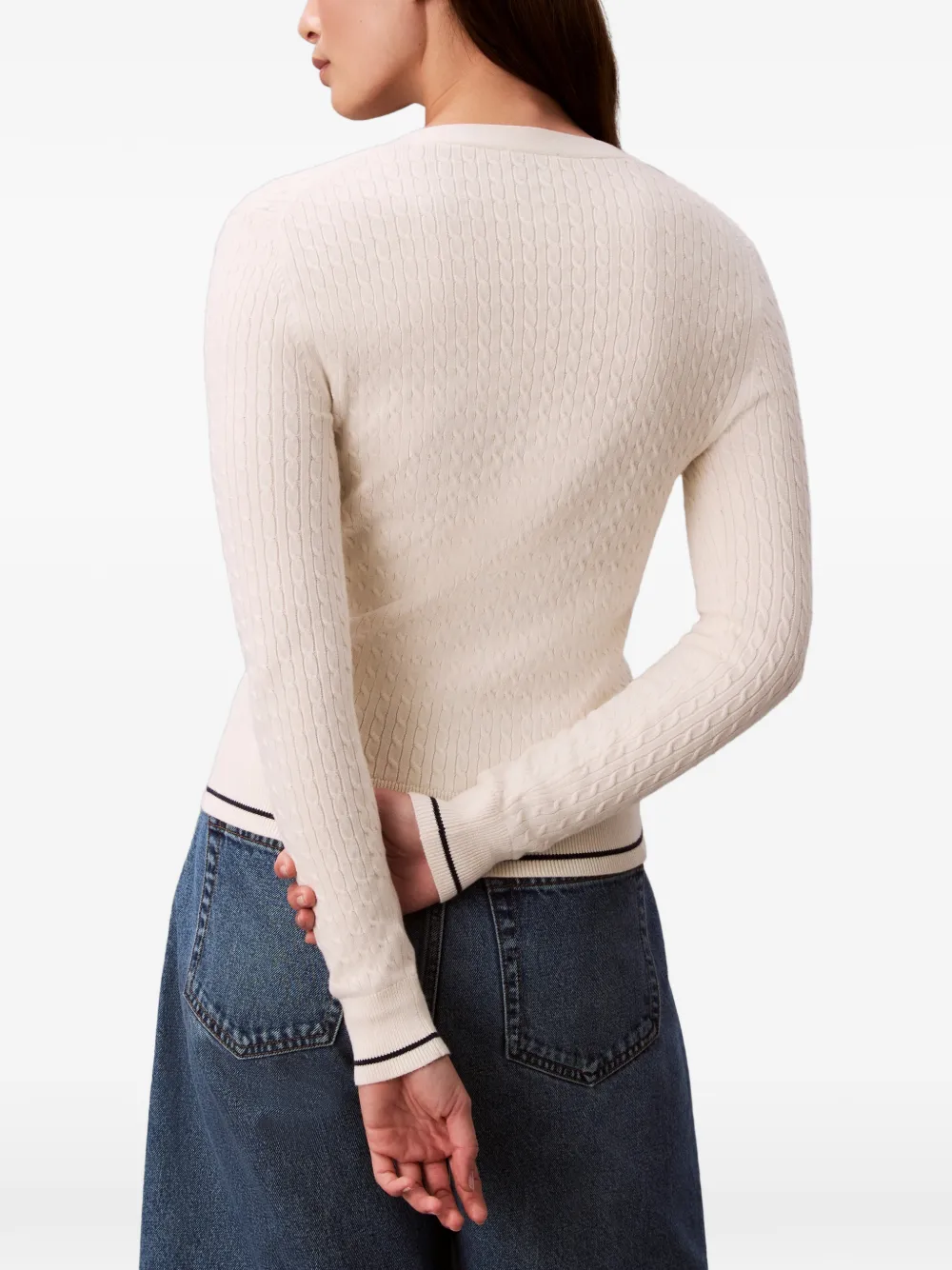Calvin Klein Kabelgebreid vest Wit