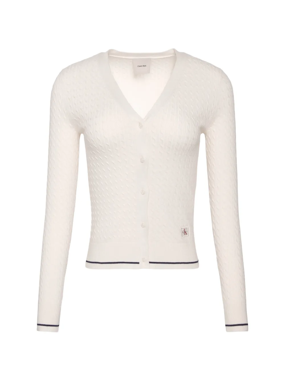 Calvin Klein cable-knit cardigan - Bianco