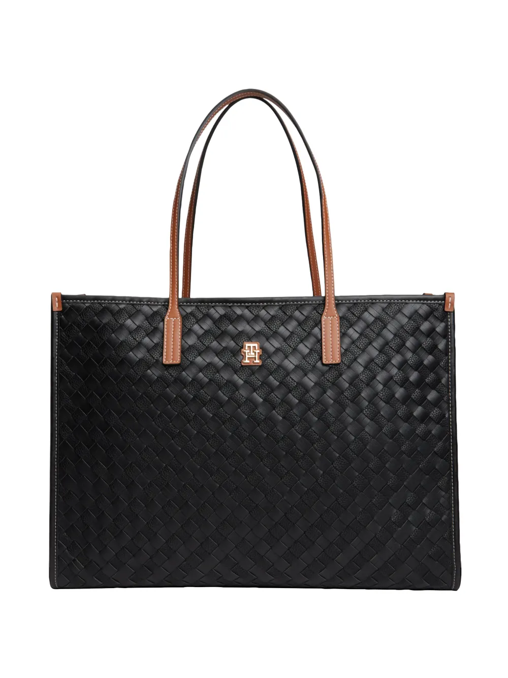 Tommy Hilfiger City TH woven-design tote bag - Nero