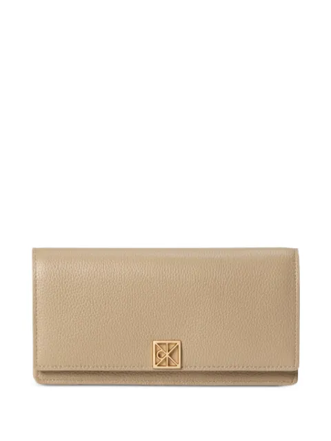 Calvin Klein logo-plaque grained wallet